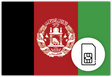 Afghanistan SIM Card – Travel connectivity for Afghanistan. Image featuring the Afghanistan flag and a SIM card icon