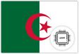 Algeria eSIM – Travel connectivity for Algeria. Image featuring the Algerian flag and an eSIM icon