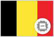 Belgium eSIM – Travel connectivity for Belgium. Image featuring the Belgian flag and eSIM icon