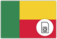 Benin SIM Card – Travel connectivity for Benin. Image featuring the Benin flag and a SIM Card icon.
