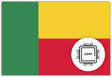 Benin eSIM – Travel connectivity for Benin. Image featuring the Benin flag and an eSIM icon.