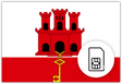 Gibraltar SIM Card – Travel connectivity for the Gibraltar. Image featuring the Gibraltarian flag and SIM icon
