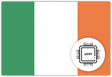Ireland eSIM – Travel connectivity for Ireland. Image featuring the Irish flag and an eSIM icon