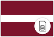 Latvia SIM Card – Travel connectivity for Latvia. Image featuring the Latvian flag and a SIM Card icon