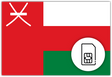 Oman SIM Card – Travel connectivity for Oman. Image featuring the Omani flag and a SIM card icon