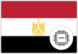 Egypt eSIM – Travel connectivity for Egypt. Image featuring the Egyptian flag and a eSIM icon