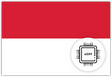 Indonesia eSIM – Travel connectivity for Indonesia. Image featuring the Indonesian flag and a eSIM icon