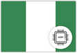 Nigeria eSIM – Travel connectivity for Nigeria. Image featuring the Nigerian flag and an eSIM icon.
