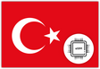Turkey eSIM – Travel connectivity for Turkey. Image featuring the Turkish flag and eSIM icon